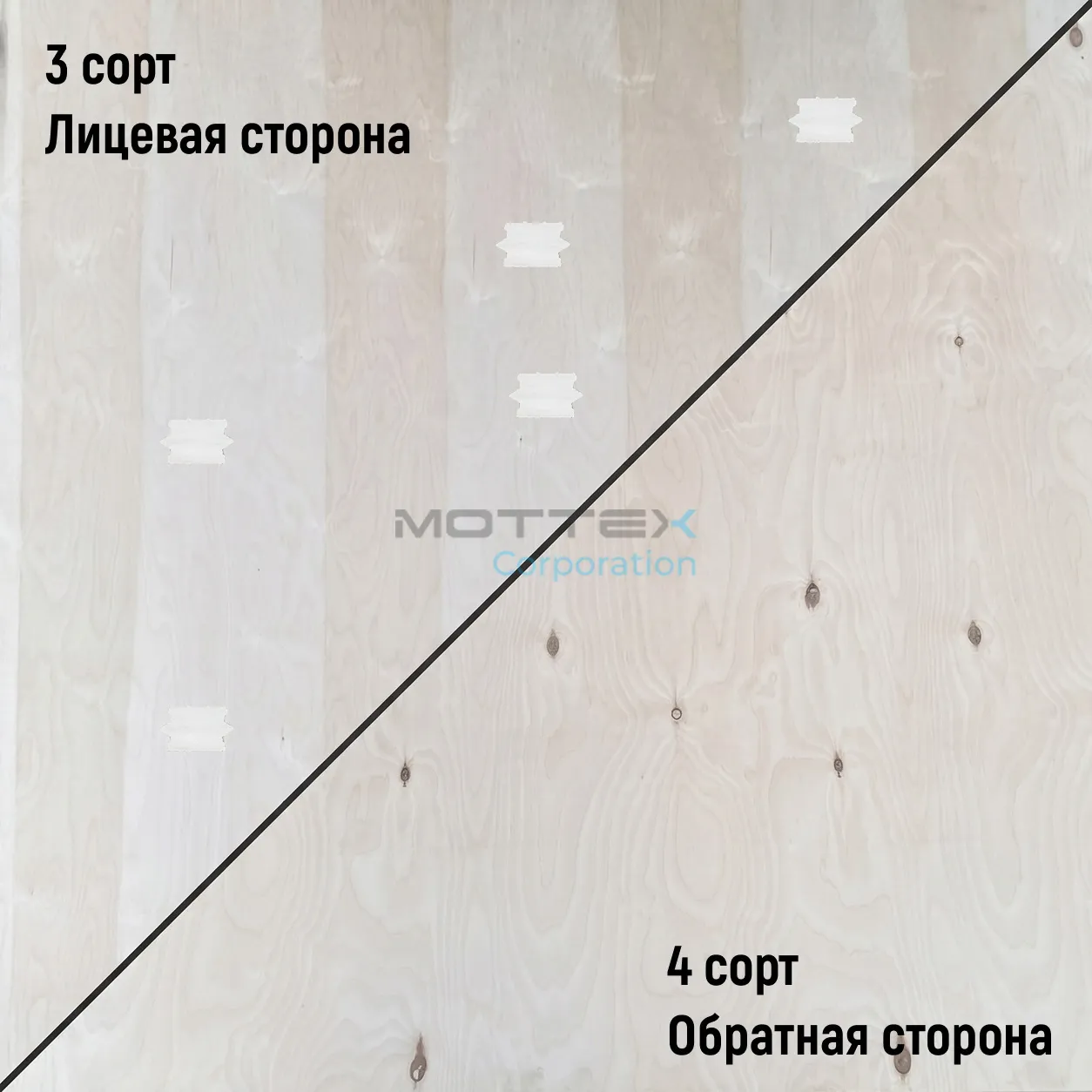 Фанера ФК 18мм 1525х1525мм сорт 3/4 шлифованная березовая СВЕЗА