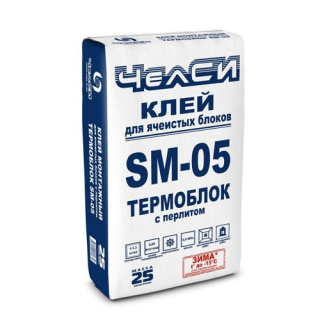 Клей для арболита и керамического блока Термоблок SM-05 ЗИМА (до -15°C) ЧелСИ