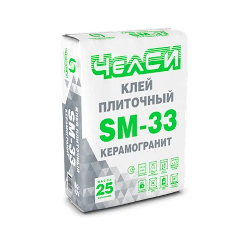 Клей плиточный Керамогранит SM-33 ЧелСИ